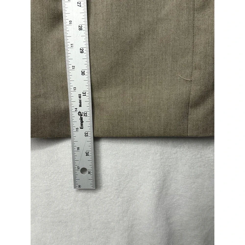 Chaps Mens Tan Textured‎ Two Button Blazer Jacket Sport Coat 48L Paisley Lining